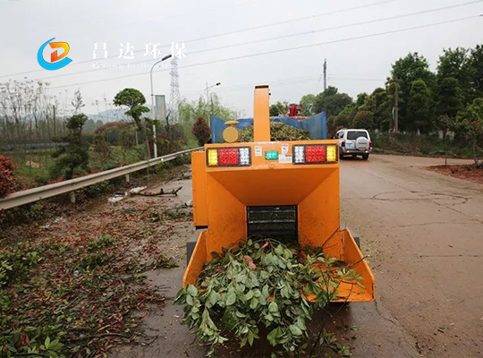 昌达**树枝粉碎机使用现场