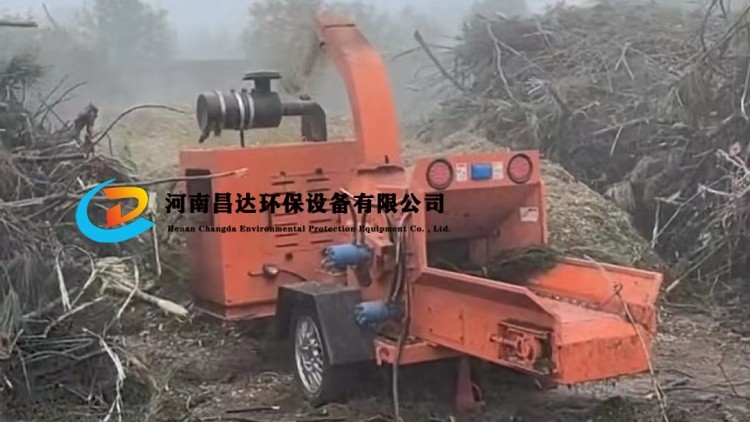 河南昌达HC-6140树枝粉碎机湖北武汉客户现场